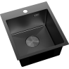 Mexen Solix chiuvetă de bucătărie din oțel inoxidabil cu 1 cuvă, 400 x 450 mm, negru - 6401401000-70