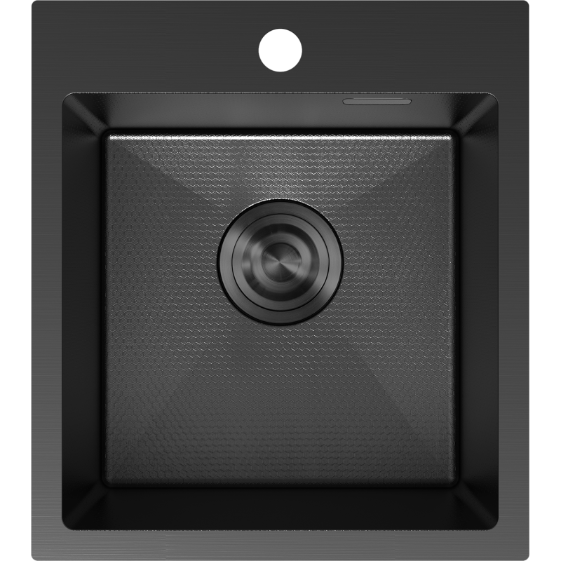 Mexen Solix chiuvetă de bucătărie din oțel inoxidabil cu 1 compartiment 400 x 450 mm, neagră HC - 6401401000-70HC