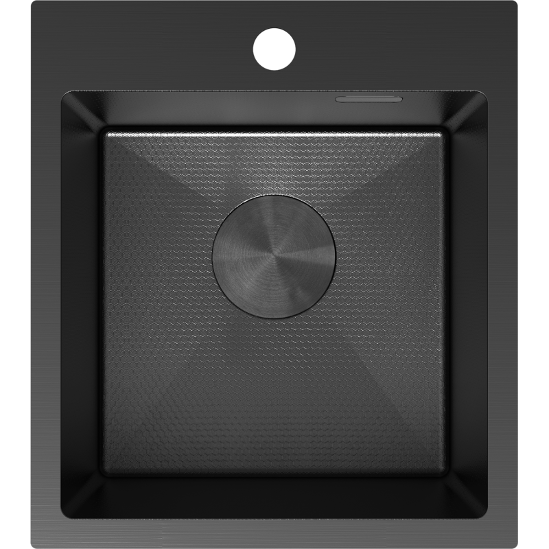 Mexen Solix 1-medencés rozsdamentes acél mosogató 400 x 450 mm, fekete HC - 6401401000-70HC