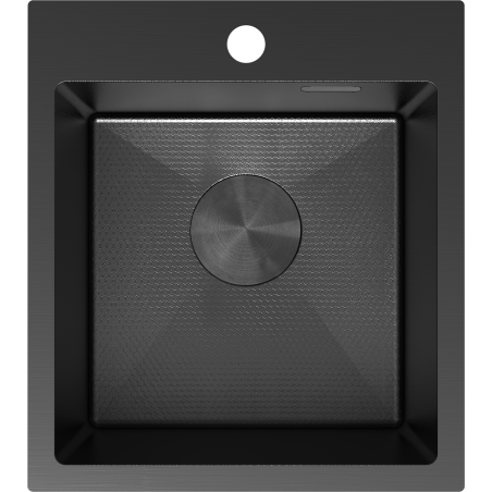 Mexen Solix 1-medencés rozsdamentes acél mosogató 400 x 450 mm, fekete HC - 6401401000-70HC