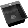 Mexen Solix chiuvetă de bucătărie din oțel inoxidabil cu 1 compartiment 400 x 450 mm, neagră HC - 6401401000-70HC