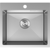 Mexen Solix rozsdamentes acél mosogató, 1-medencés, 500 x 450 mm, inox - 6402501000-01