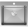 Mexen Solix rozsdamentes acél mosogató, 1-medencés, 500 x 450 mm, inox - 6402501000-01