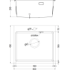 Mexen Solix chiuvetă din oțel inoxidabil 1-cameră 500 x 450 mm, inox HC - 6402501000-01HC
