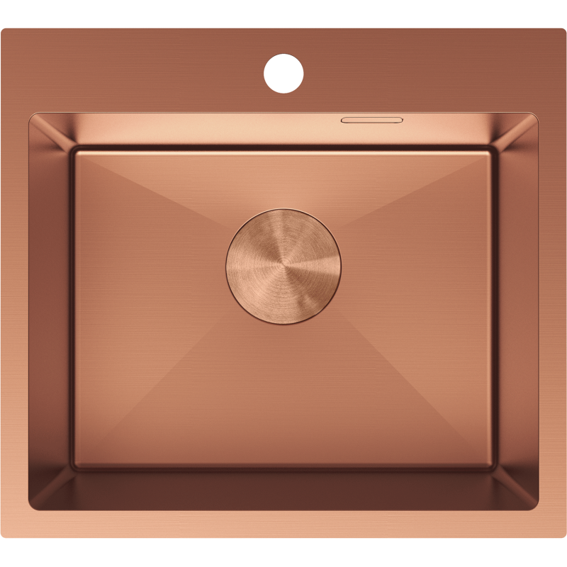 Mexen Solix acél mosogató, 1-medencés, 500 x 450 mm, réz - 6402501000-65