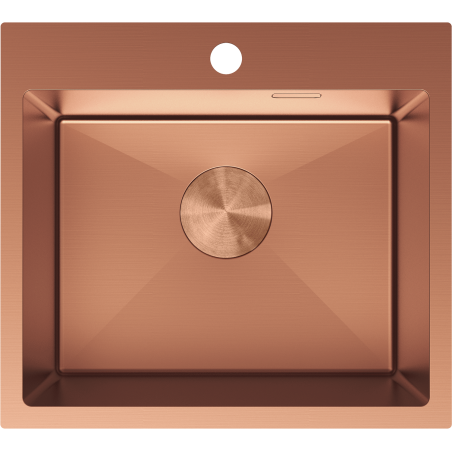 Mexen Solix acél mosogató, 1-medencés, 500 x 450 mm, réz - 6402501000-65