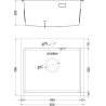 Mexen Solix rozsdamentes acél mosogató 1 rekeszes 500 x 450 mm, réz HC - 6402501000-65HC