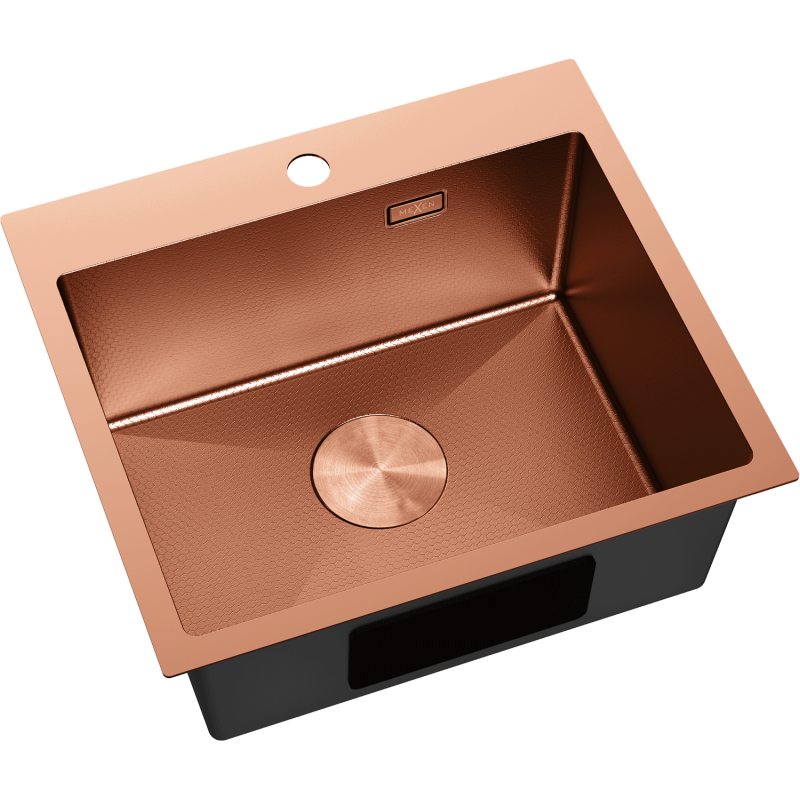 Mexen Solix 1-medencés acél mosogató 500 x 450 mm, vörösréz HC - 6402501000-65HC