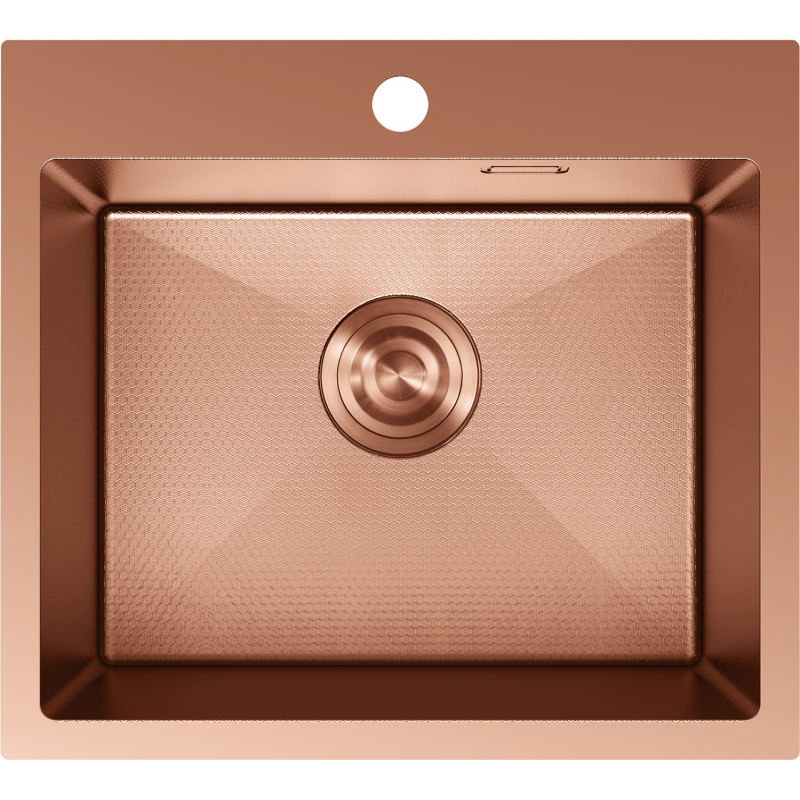 Mexen Solix 1-medencés acél mosogató 500 x 450 mm, vörösréz HC - 6402501000-65HC