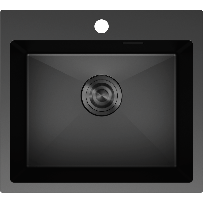 Mexen Solix acél mosogató 1 rekeszes 500 x 450 mm, fekete - 6402501000-70