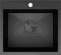 Mexen Solix chiuvetă de oțel inoxidabil 1 cameră 500 x 450 mm, negru - 6402501000-70