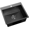Mexen Solix chiuvetă din oțel inoxidabil 1-camerală 500 x 450 mm, negru HC - 6402501000-70HC