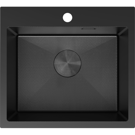 Mexen Solix chiuvetă de oțel inoxidabil 1 cameră 500 x 450 mm, negru HC - 6402501000-70HC