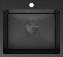 Mexen Solix acél mosogató 1-medencés 500 x 450 mm, fekete HC - 6402501000-70HC