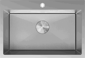 Mexen Solix acél mosogató 1-medencés 650 x 450 mm, inox HC - 6403651000-01HC