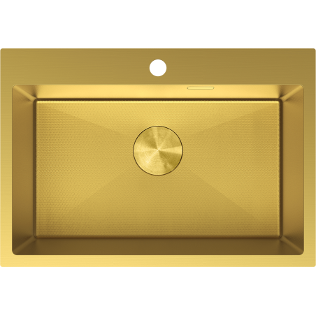 Mexen Solix chiuvetă din oțel inoxidabil cu 1 compartiment 650 x 450 mm, auriu HC - 6403651000-55HC