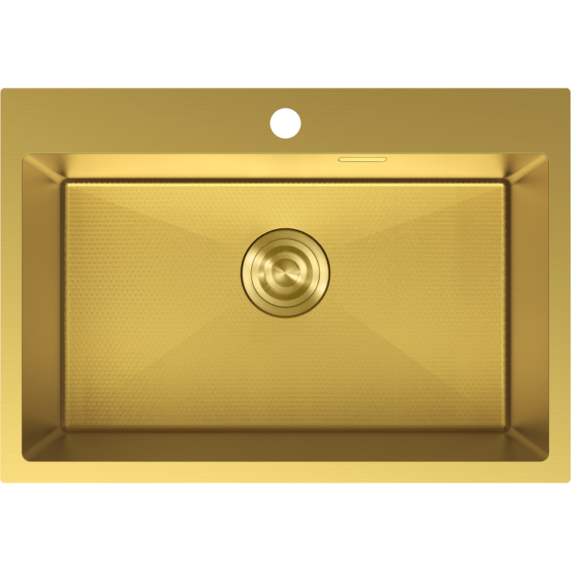 Mexen Solix chiuvetă din oțel inoxidabil cu 1 compartiment 650 x 450 mm, auriu HC - 6403651000-55HC