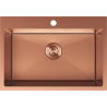 Mexen Solix rozsdamentes mosogató 1 rekeszes, 650 x 450 mm, réz - 6403651000-65