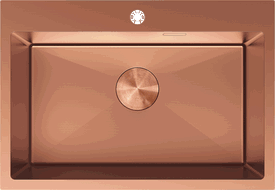 Mexen Solix rozsdamentes mosogató 1 rekeszes, 650 x 450 mm, réz - 6403651000-65