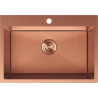 Mexen Solix 1-kamrás rozsdamentes acél mosogató 650 x 450 mm, réz HC - 6403651000-65HC