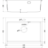 Mexen Solix rozsdamentes acél mosogató 1 rekeszes 650 x 450 mm, fekete - 6403651000-70