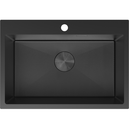 Mexen Solix chiuvetă de oțel inoxidabil cu 1 compartiment 650 x 450 mm, negru HC - 6403651000-70HC