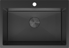Mexen Solix chiuvetă din oțel 1-cameră 650 x 450 mm, negru HC - 6403651000-70HC