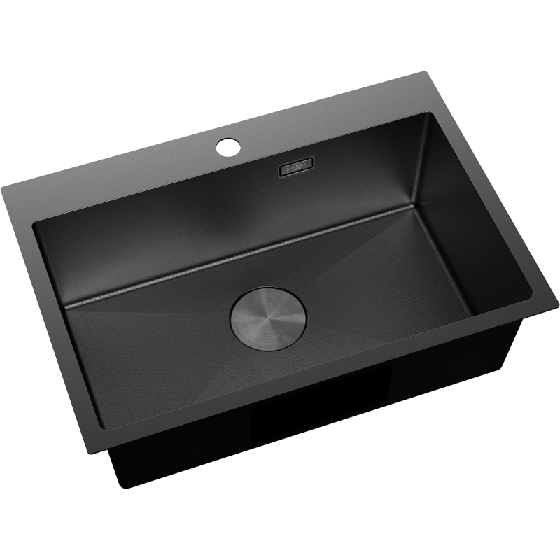 Mexen Solix chiuvetă de oțel inoxidabil cu 1 compartiment 650 x 450 mm, negru HC - 6403651000-70HC
