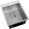 Mexen Solix rozsdamentes acél mosogató 1-medencés 400 x 500 mm, inox HC - 6406401000-01HC