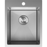 Mexen Solix rozsdamentes acél mosogató 1-medencés 400 x 500 mm, inox HC - 6406401000-01HC
