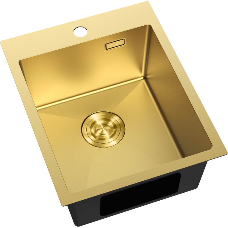 Mexen Solix chiuvetă de bucătărie din oțel inoxidabil, 1 compartiment, 400 x 500 mm, auriu - 6406401000-55