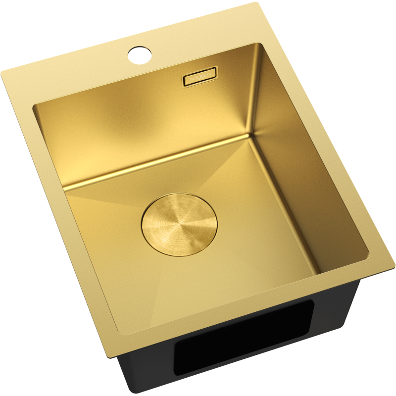Mexen Solix chiuvetă de bucătărie din oțel inoxidabil, 1 compartiment, 400 x 500 mm, auriu - 6406401000-55