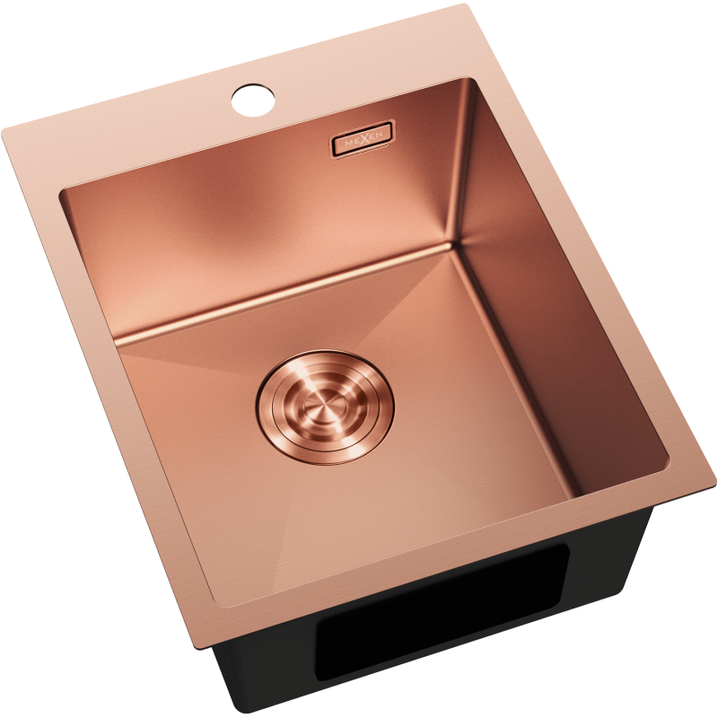 Mexen Solix acél mosogató, 1-medencés, 400 x 500 mm, réz - 6406401000-65