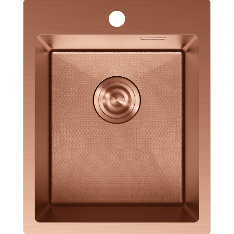 Mexen Solix acél mosogató 1-medencés 400 x 500 mm, réz HC - 6406401000-65HC