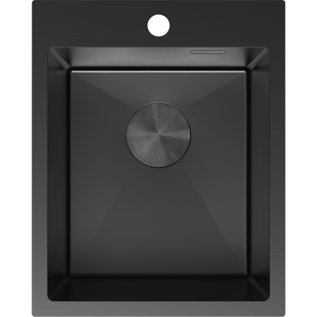 Mexen Solix egytálcás acél mosogató 400 x 500 mm, fekete - 6406401000-70