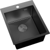Mexen Solix egytálcás acél mosogató 400 x 500 mm, fekete - 6406401000-70
