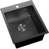 Mexen Solix egytálcás rozsdamentes acél mosogató 400 x 500 mm, fekete HC - 6406401000-70HC