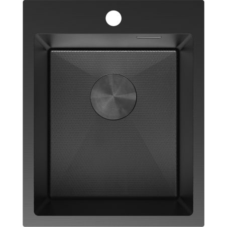 Mexen Solix egytálcás rozsdamentes acél mosogató 400 x 500 mm, fekete HC - 6406401000-70HC