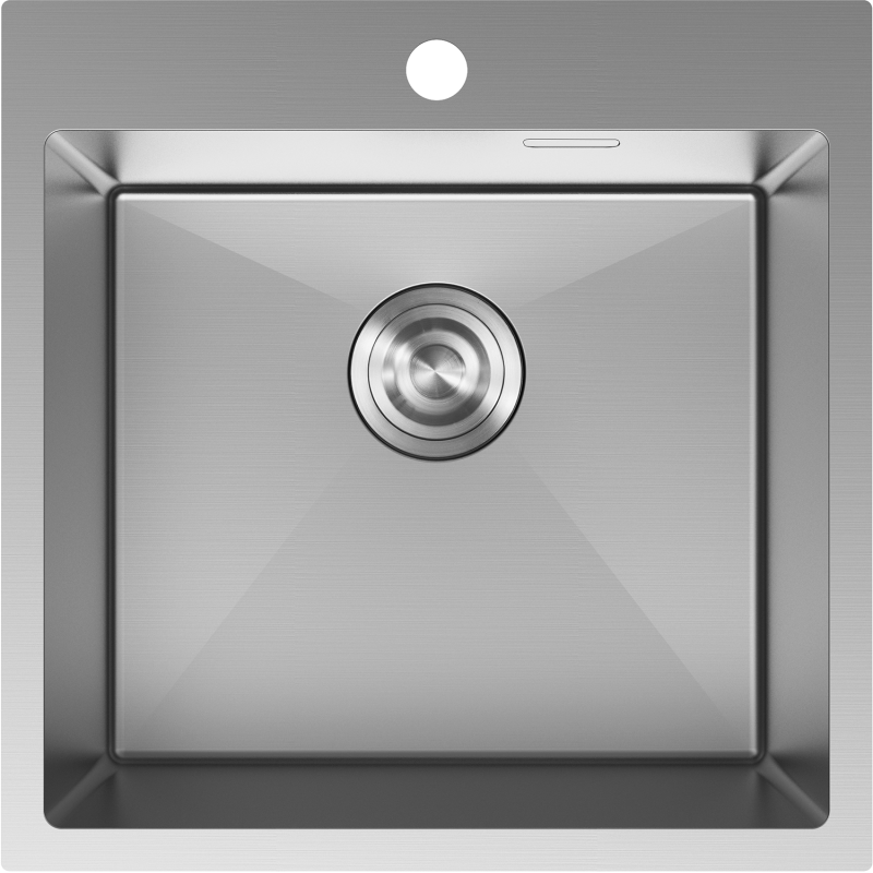 Mexen Solix 1 rekeszes acél mosogató 500 x 500 mm, inox - 6407501000-01