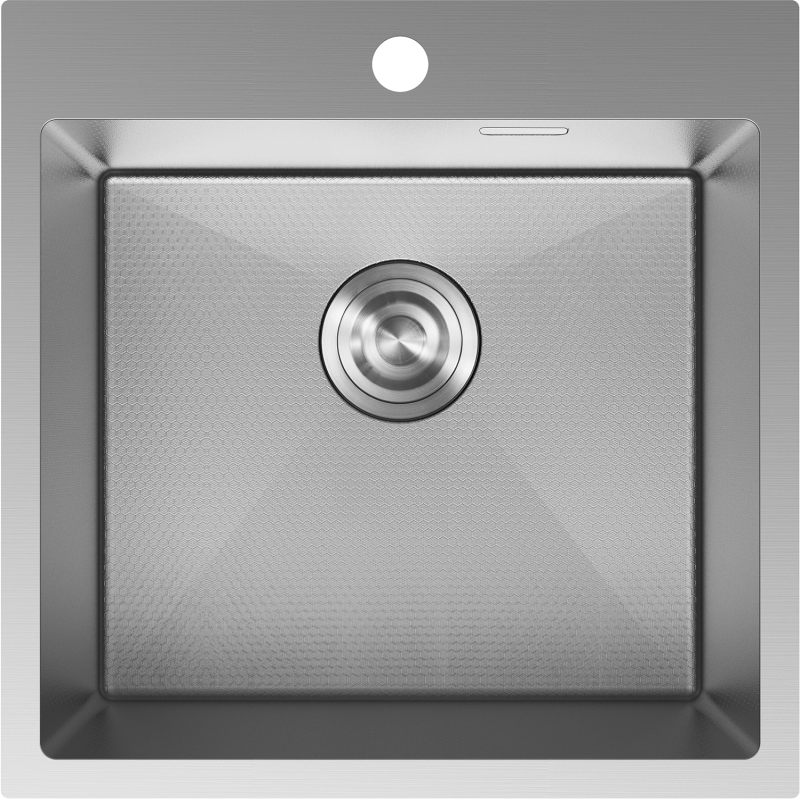 Mexen Solix acél mosogató 1-medencés 500 x 500 mm, inox HC - 6407501000-01HC