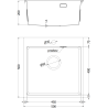 Mexen Solix chiuvetă de oțel inoxidabil 1-cameră 500 x 500 mm, aurie HC - 6407501000-55HC