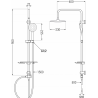 Mexen T67 coloană de duș, Neagră - 798676793-70