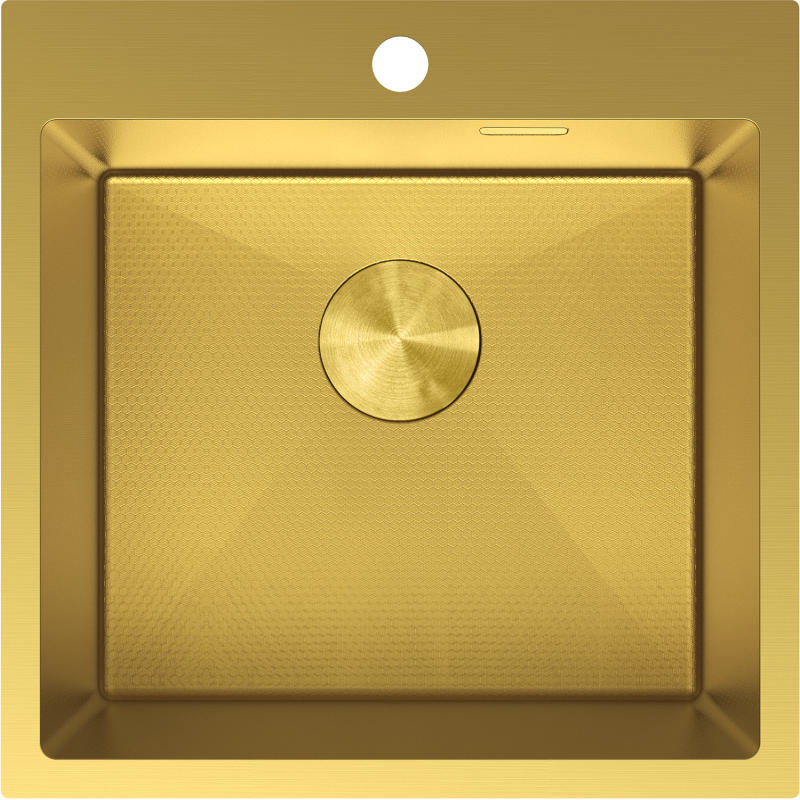 Mexen Solix egytálcás rozsdamentes acél mosogató 500 x 500 mm, arany HC - 6407501000-55HC