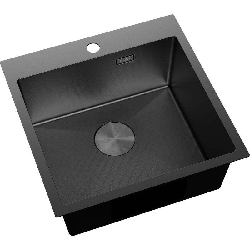Mexen Solix chiuvetă din oțel inoxidabil cu 1 compartiment 500 x 500 mm, negru HC - 6407501000-70HC