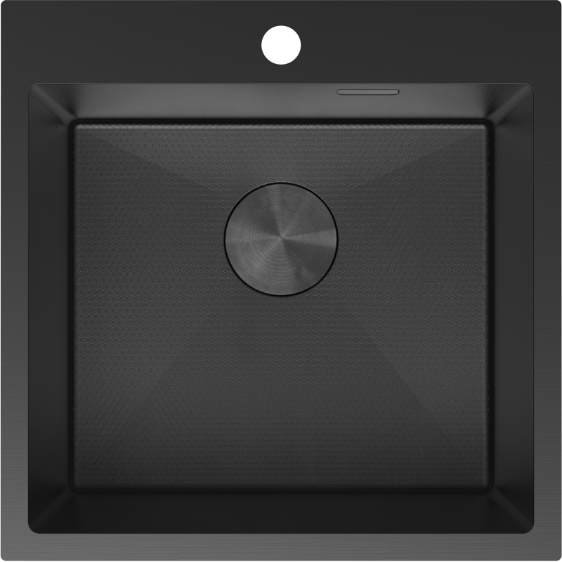 Mexen Solix chiuvetă din oțel inoxidabil cu 1 compartiment 500 x 500 mm, negru HC - 6407501000-70HC