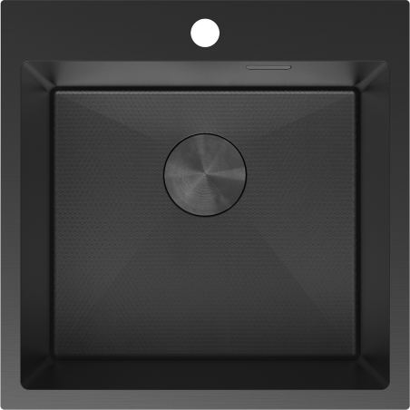 Mexen Solix chiuvetă din oțel 1 compartiment 500 x 500 mm, negru HC - 6407501000-70HC