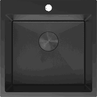 Mexen Solix acél mosogató 1-medencés 500 x 500 mm, fekete HC - 6407501000-70HC