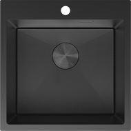 Mexen Solix chiuvetă din oțel 1 compartiment 500 x 500 mm, negru HC - 6407501000-70HC