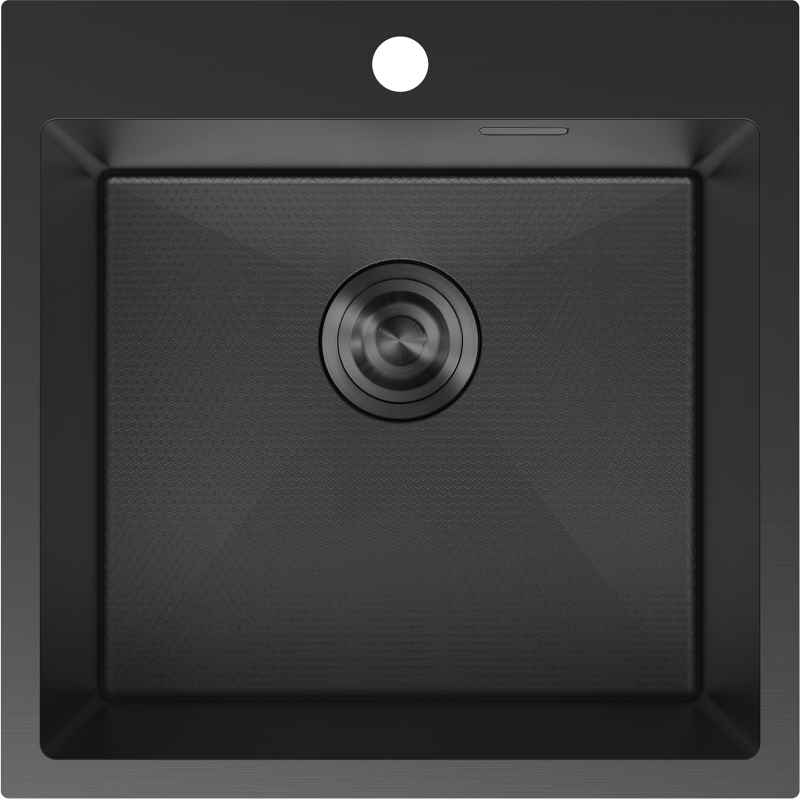 Mexen Solix chiuvetă din oțel inoxidabil cu 1 compartiment 500 x 500 mm, negru HC - 6407501000-70HC