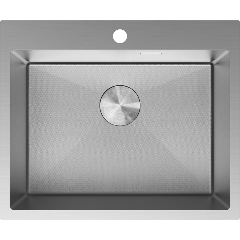 Mexen Solix acél mosogatótálca, egymedencés, 600 x 500 mm, inox HC - 6408601000-01HC